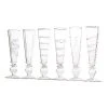 Abigails Footed Razzle Dazzle Flutes with Clear Accents - Set of 6 Elegant Champagne Glasses