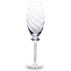 Romanza Clear Optic Glass Flute by Abigails - Elegant Champagne & Wine Glass