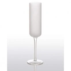 White Night Frosted Champagne Glass by Abigails - Elegant Wine Glasses for Celebrations