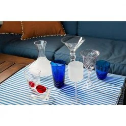 Set of 4 Clear Double Old-Fashioned Cocktail Glasses with Red Dots - 8 oz, 3.75 in. D x 4 in. H by Abigails -Drinkware Shop abigails shot glasses 726014 31 1000