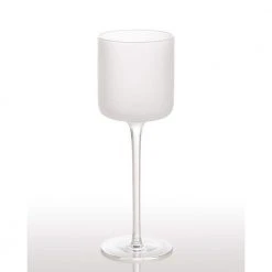 White Night Frosted Wine Glass by Abigails - Elegant & Durable White Wine Glass Set