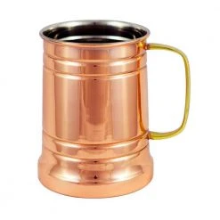 20 oz. Large Vintage Copper Stainless Steel Beer Stein by Alchemade - Renaissance Style Metal Tankard