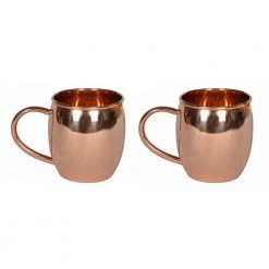 Alchemade 16 oz. Copper Mule Mug Set of 2 - Ideal for Cocktails, Beer, and Beverages