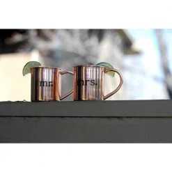 Copper 14 oz. Mr. and Mrs. Mugs - Elegant Coffee Cups by Alchemade -Drinkware Shop alchemade drinking glasses sets alch10242 44 1000