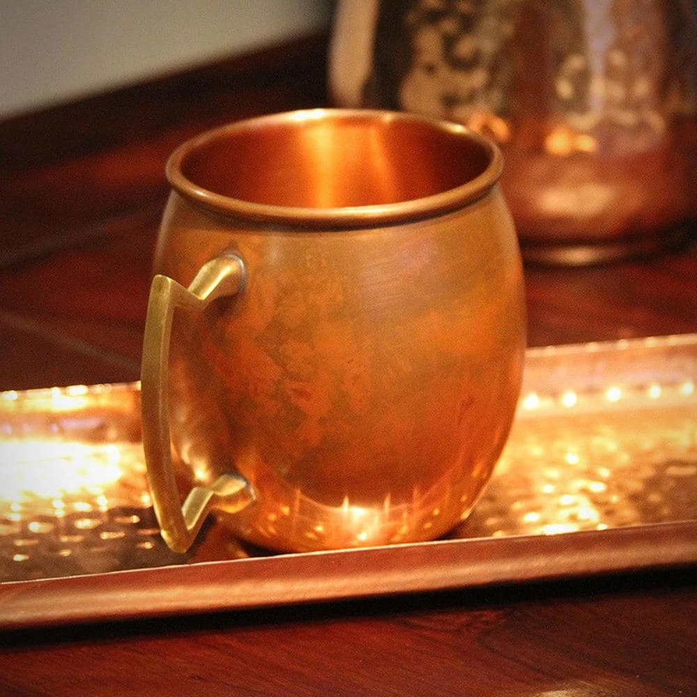 16 oz. 100% Pure Copper Antique Mule Mug with Brass Handle - Perfect for Mules, Cocktails & More by Alchemade 4 16 oz. 100% Pure Copper Antique Mule Mug with Brass Handle - Perfect for Mules, Cocktails & More by Alchemade - Image 4