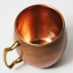 16 oz. 100% Pure Copper Antique Mule Mug with Brass Handle - Perfect for Mules, Cocktails & More by Alchemade 8 16 oz. 100% Pure Copper Antique Mule Mug with Brass Handle - Perfect for Mules, Cocktails & More by Alchemade -Drinkware Shop alchemade moscow mule mugs alch 1023 1 4f 1000