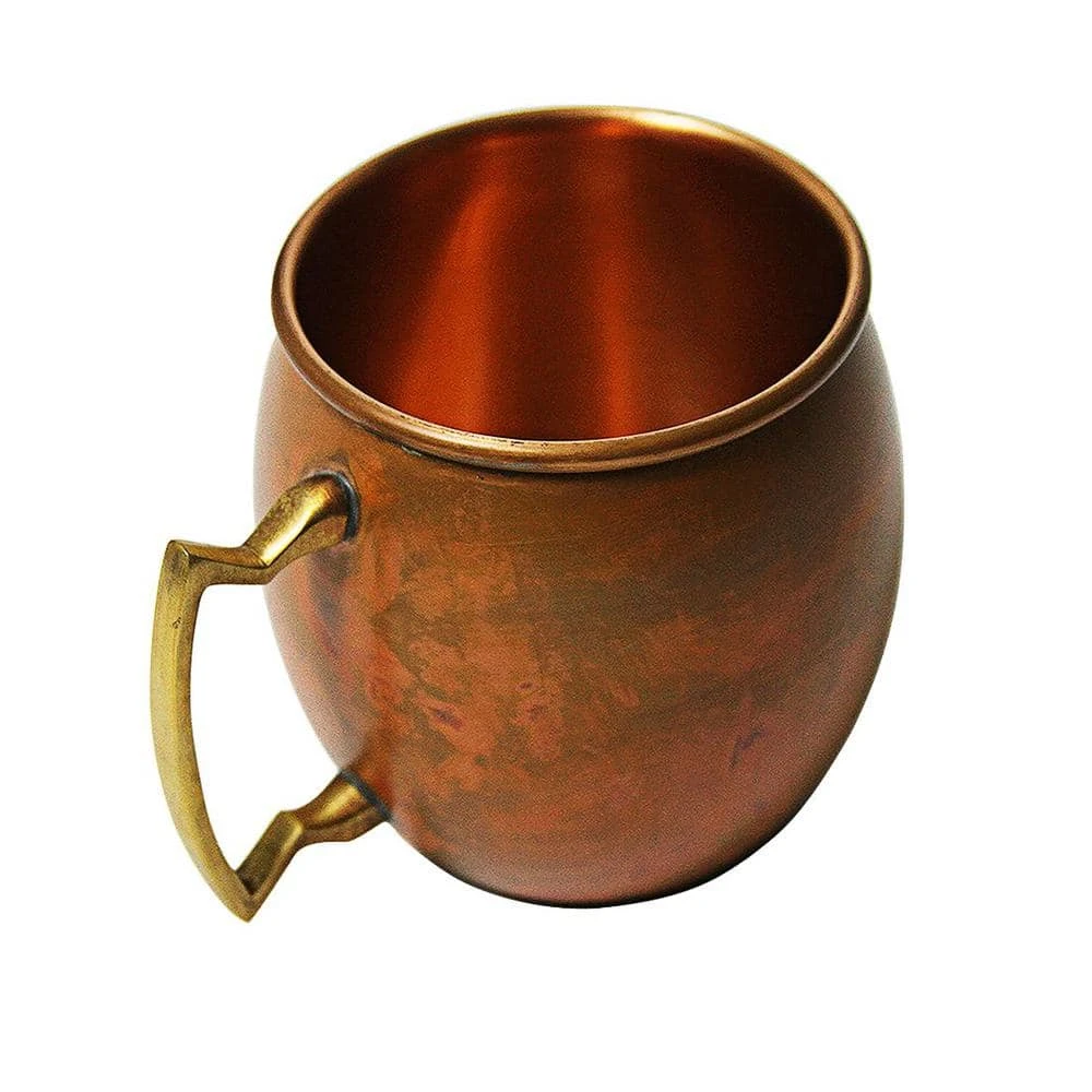 16 oz. 100% Pure Copper Antique Mule Mug with Brass Handle - Perfect for Mules, Cocktails & More by Alchemade 1 16 oz. 100% Pure Copper Antique Mule Mug with Brass Handle - Perfect for Mules, Cocktails & More by Alchemade
