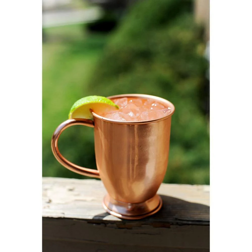 16 oz. 100% Pure Copper Moscow Mule Mug - Handcrafted Barrel Design for Cocktails & Beverages by Alchemade 2 16 oz. 100% Pure Copper Moscow Mule Mug - Handcrafted Barrel Design for Cocktails & Beverages by Alchemade - Image 2