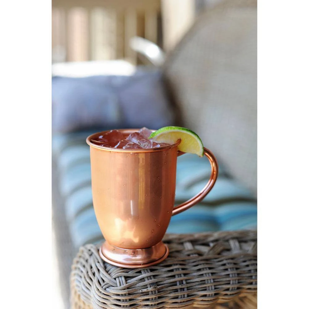 16 oz. 100% Pure Copper Moscow Mule Mug - Handcrafted Barrel Design for Cocktails & Beverages by Alchemade 5 16 oz. 100% Pure Copper Moscow Mule Mug - Handcrafted Barrel Design for Cocktails & Beverages by Alchemade - Image 5