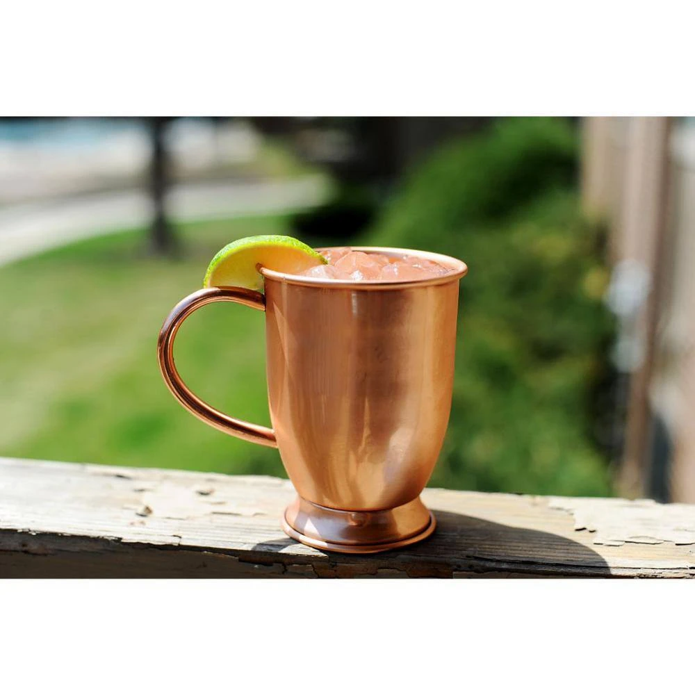 16 oz. 100% Pure Copper Moscow Mule Mug - Handcrafted Barrel Design for Cocktails & Beverages by Alchemade 9 16 oz. 100% Pure Copper Moscow Mule Mug - Handcrafted Barrel Design for Cocktails & Beverages by Alchemade - Image 9