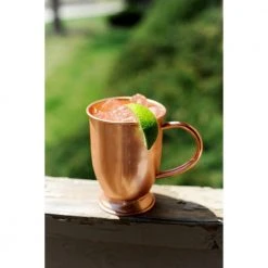 16 oz. 100% Pure Copper Moscow Mule Mug - Handcrafted Barrel Design for Cocktails & Beverages by Alchemade 16 16 oz. 100% Pure Copper Moscow Mule Mug - Handcrafted Barrel Design for Cocktails & Beverages by Alchemade -Drinkware Shop alchemade moscow mule mugs alch 1219 fa 1000