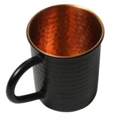 16 oz. 100% Pure Copper Moscow Mule Mug with Black Finish for Cocktails – Alchemade