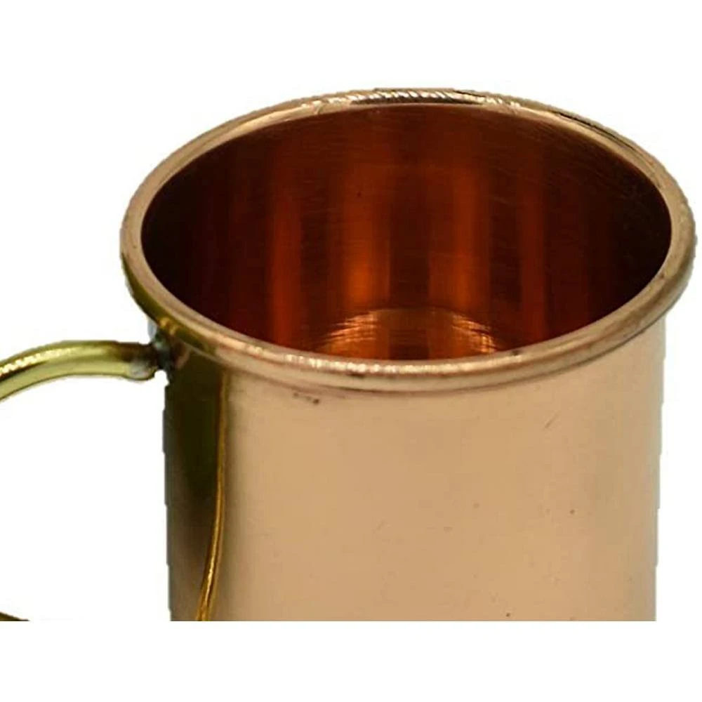 2 oz. 100% Copper Mini Mule Mug Shot Glass Set of 4 - Ideal for Tequila and Other Shots by Alchemade 3 2 oz. 100% Copper Mini Mule Mug Shot Glass Set of 4 - Ideal for Tequila and Other Shots by Alchemade - Image 3