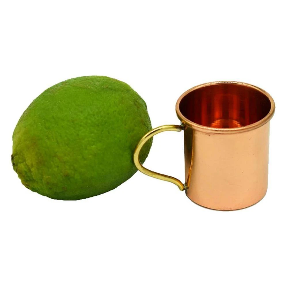 2 oz. 100% Copper Mini Mule Mug Shot Glass Set of 4 - Ideal for Tequila and Other Shots by Alchemade 2 2 oz. 100% Copper Mini Mule Mug Shot Glass Set of 4 - Ideal for Tequila and Other Shots by Alchemade - Image 2