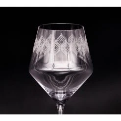 15 oz. Wine Glass Set with Etched Frosted Design (Set of 2) by Alchemade - Elegant Glasses for Red Wine, White Wine, and More -Drinkware Shop alchemade red wine glasses alch 3504 1f 1000
