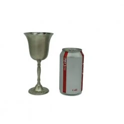6 oz. Nickel Silver Kiddush Cup Wine Goblet Chalice Wine Glass for Your Favorite Drink by Alchemade