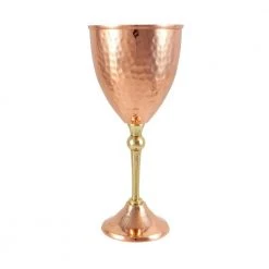 12 oz. 100% Pure Hammered Copper Wine Glass - Elegant & Durable by Alchemade
