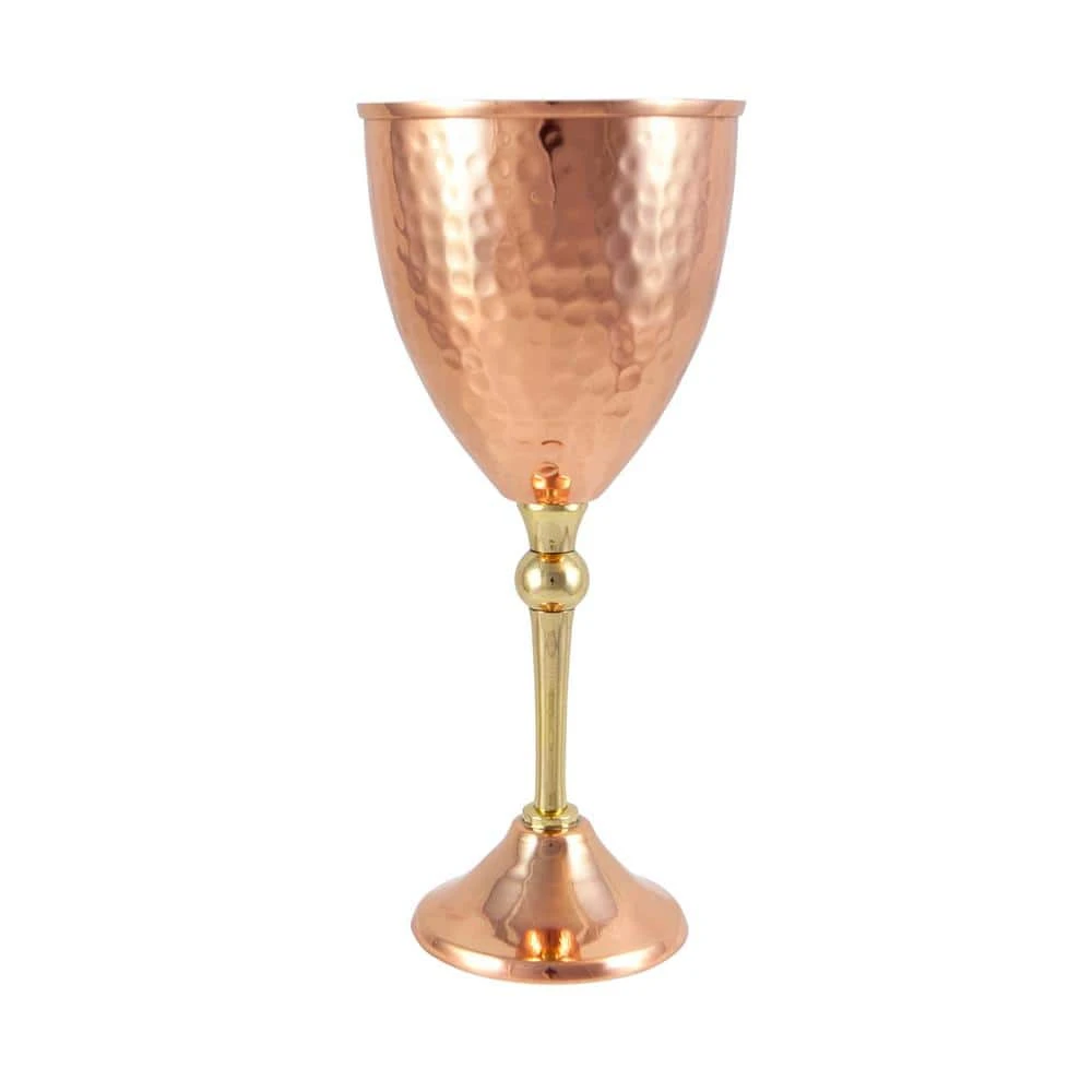 12 oz. 100% Pure Hammered Copper Wine Glass - Elegant & Durable by Alchemade 1 12 oz. 100% Pure Hammered Copper Wine Glass - Elegant & Durable by Alchemade
