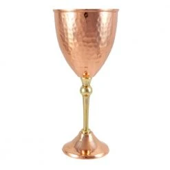 14 oz. 100% Pure Hammered Copper Wine Glass – Elegant Drinking Experience by Alchemade