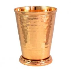12 oz. 100% Pure Hammered Copper Mint Julep Cups - Handcrafted by Alchemade for Cocktails, Beverages & Mint Juleps