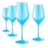 16 oz. Turquoise Goblet Red Wine Glasses (Set of 4) - Elegant Artland Drinking Glasses