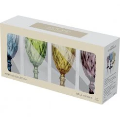 Artland Assorted Color Hygate Goblet Set of 4 – Elegant Drinking Glasses for Wine & Cocktails -Drinkware Shop artland drinking glasses sets 30030a c3 1000