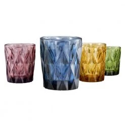 Artland Hygate Assorted Color Dof Shot Glasses (Set of 4) - Vibrant Cocktail Glasses for Every Occasion