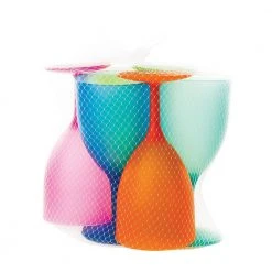 14 oz. Colorful Plastic Reusable Water Goblets (Set of 6) by LEXI HOME - Durable & Vibrant Drinking Glasses -Drinkware Shop assorted drinking glasses sets mw1911 4f 1000