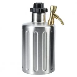 64 oz. Mini Keg Portable Beer Growler with Tap Faucet | Stainless Steel Pressurized Growler by Yardreeze