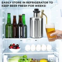 64 oz Stainless Steel Adjustable Pressure Beer Mini Keg with Tap Faucet - Unbranded Beer Growler 13 64 oz Stainless Steel Adjustable Pressure Beer Mini Keg with Tap Faucet - Unbranded Beer Growler -Drinkware Shop beer growlers geht cyd0 rieu 76 1000