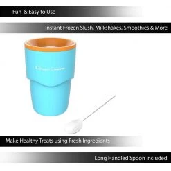 6 oz. Blue Slushy and Shake Maker Cup by Classic Cuisine - Perfect for Frozen Drinks & Desserts -Drinkware Shop blue classic cuisine drinking glasses sets hw031074 1f 1000