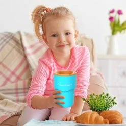 6 oz. Blue Slushy and Shake Maker Cup by Classic Cuisine - Perfect for Frozen Drinks & Desserts -Drinkware Shop blue classic cuisine drinking glasses sets hw031074 fa 1000