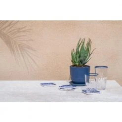 TarHong Cantina Blue Jumbo Glass Set of 6 - Elegant Highball & Cocktail Glasses -Drinkware Shop blue tarhong highball glasses pcnjm190jpb 31 1000