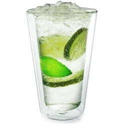 Sorrento Double-Wall 12 oz. Clear Glass Tumbler (2-Pack) - Premium Insulated Drinking Glasses by Casa Bellante -Drinkware Shop casa bellante drinking glasses sets cb sorrento 1f 1000