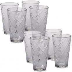 20 oz. Clear Acrylic Ice Tea Glass Set of 8 by Certified International - Durable & Stylish Drinking Glasses