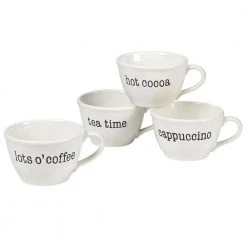 Just Words 28 oz. Jumbo Cups (Set of 4) - Durable & Stylish Drinking Glasses