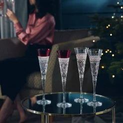 WATERFORD Gift of Love Times Square 4.73 oz. Crystal Clear Flute (Set of 2) - Elegant Champagne Glasses -Drinkware Shop champagne glasses 1061952 4f 1000