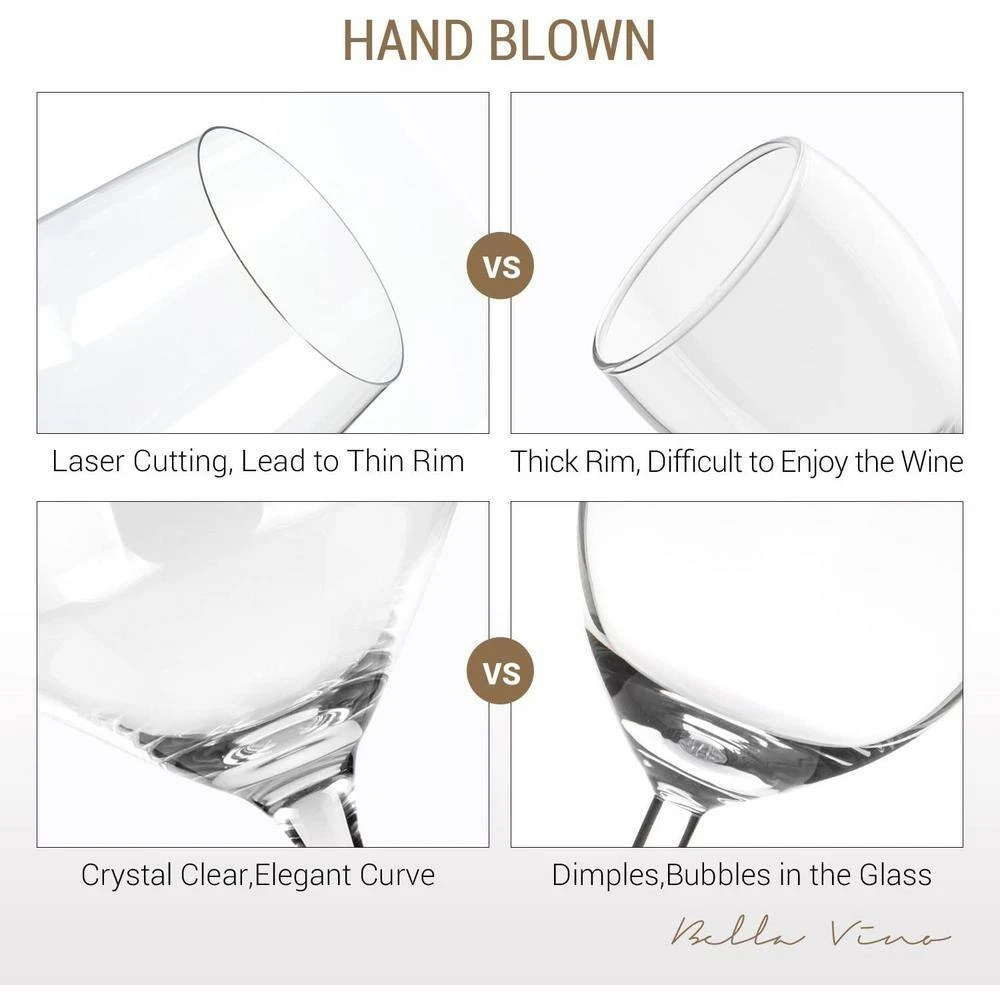 7 oz. Hand Blown Crystal Champagne Flutes (Set of 2) - Elegant & Durable Unbranded Glassware 5 7 oz. Hand Blown Crystal Champagne Flutes (Set of 2) - Elegant & Durable Unbranded Glassware - Image 5