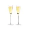 7 oz. Hand Blown Crystal Champagne Flutes (Set of 2) - Elegant & Durable Unbranded Glassware