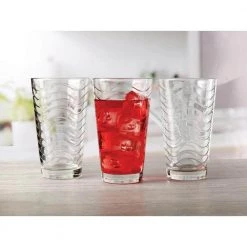 Circleware 15.75 oz. Clear Heavy Base Highball Drinking Glasses, Set of 6 - Durable Glassware for Cocktails, Soda & More -Drinkware Shop circleware drinking glasses sets 40133 am 1f 1000