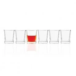 Circleware Vodka 2.3 oz Square Shot Glasses - Heavy Base Glassware Set of 6 -Drinkware Shop circleware shot glasses 42806 4f 1000