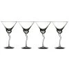 Abigails Martini 13 oz. Glass with Wave Stem - Set of 4 Elegant Cocktail Glasses