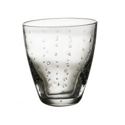 Abigails Rain Drop 8 oz. Clear Double Old-Fashioned Whiskey Glasses (Set of 4)