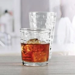 Circleware Drinkware Glassware Entertaining Set of 16 - 8 Hi-Ball 15.75 oz & 8 DOF 12.5 oz Glasses -Drinkware Shop clear circleware highball glasses 40209 am 1f 1000