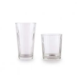 Circleware Drinkware Glassware Entertaining Set of 16 - 8 Hi-Ball 15.75 oz & 8 DOF 12.5 oz Glasses