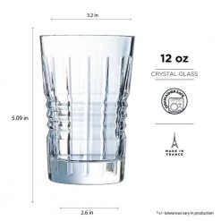 Cristal D'Arques Rendez-Vous 4-Piece Highball Glass Set for Cocktails -Drinkware Shop clear cristal d arques highball glasses p0396 1f 1000