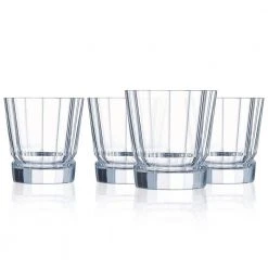 Macassar 10.75 oz. OTR Whiskey Glasses (Set of 4) by Cristal D'Arques - Elegant Cocktail Glasses