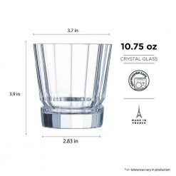 Macassar 10.75 oz. OTR Whiskey Glasses (Set of 4) by Cristal D'Arques - Elegant Cocktail Glasses -Drinkware Shop clear cristal d arques whiskey glasses p0388 76 1000