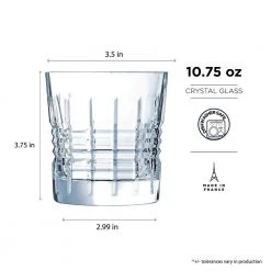 4-Piece Rendez-Vous OTR Set by Cristal D'Arques - Elegant Cocktail & Whiskey Glasses -Drinkware Shop clear cristal d arques whiskey glasses p0397 1f 1000