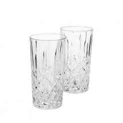 Marquis By Waterford Markham 13 fl. oz. Crystal Hi Ball Glass Set (Set of 4) - Elegant Cocktail Glasses -Drinkware Shop clear cut highball glasses 165119 40 1000
